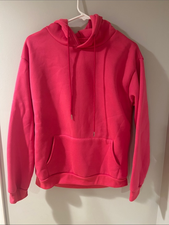 SHEIN Tops - SHEIN Bright Hot Pink Pullover Hoodie